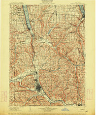 Watkins Glen New York Historical topographic map, 1:125000 scale, 30 X 30 Minute, Year 1905