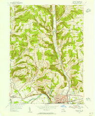 Waverly New York Historical topographic map, 1:24000 scale, 7.5 X 7.5 Minute, Year 1954