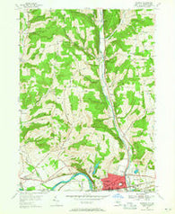 Waverly New York Historical topographic map, 1:24000 scale, 7.5 X 7.5 Minute, Year 1954