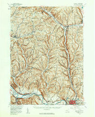 Waverly New York Historical topographic map, 1:62500 scale, 15 X 15 Minute, Year 1954