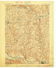 Waverly New York Historical topographic map, 1:62500 scale, 15 X 15 Minute, Year 1902
