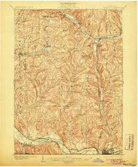 Waverly New York Historical topographic map, 1:62500 scale, 15 X 15 Minute, Year 1902