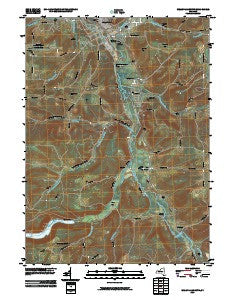 Wellsville South New York Historical topographic map, 1:24000 scale, 7.5 X 7.5 Minute, Year 2010