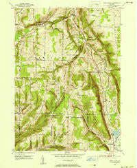 West Danby New York Historical topographic map, 1:24000 scale, 7.5 X 7.5 Minute, Year 1950