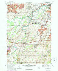 West Henrietta New York Historical topographic map, 1:24000 scale, 7.5 X 7.5 Minute, Year 1971