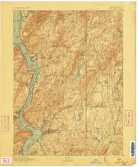 West Point New York Historical topographic map, 1:62500 scale, 15 X 15 Minute, Year 1892