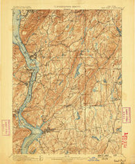 West Point New York Historical topographic map, 1:62500 scale, 15 X 15 Minute, Year 1899