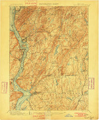 West Point New York Historical topographic map, 1:62500 scale, 15 X 15 Minute, Year 1901