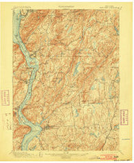 West Point New York Historical topographic map, 1:62500 scale, 15 X 15 Minute, Year 1901