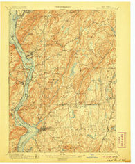 West Point New York Historical topographic map, 1:62500 scale, 15 X 15 Minute, Year 1901