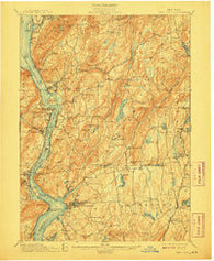 West Point New York Historical topographic map, 1:62500 scale, 15 X 15 Minute, Year 1901