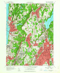 White Plains New York Historical topographic map, 1:24000 scale, 7.5 X 7.5 Minute, Year 1957