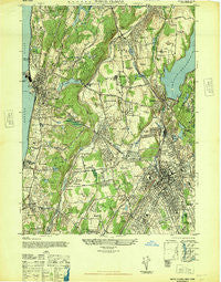 White Plains New York Historical topographic map, 1:24000 scale, 7.5 X 7.5 Minute, Year 1947