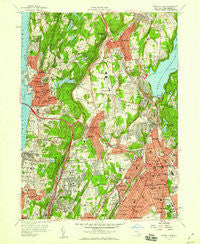 White Plains New York Historical topographic map, 1:24000 scale, 7.5 X 7.5 Minute, Year 1957