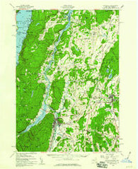 Whitehall New York Historical topographic map, 1:62500 scale, 15 X 15 Minute, Year 1950