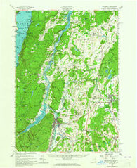 Whitehall New York Historical topographic map, 1:62500 scale, 15 X 15 Minute, Year 1950
