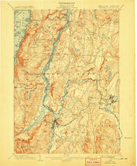 Whitehall New York Historical topographic map, 1:62500 scale, 15 X 15 Minute, Year 1902