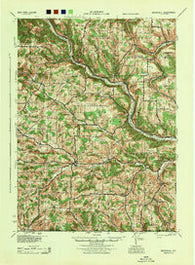 Woodhull New York Historical topographic map, 1:62500 scale, 15 X 15 Minute, Year 1944