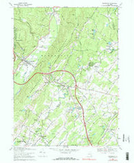 Wurtsboro New York Historical topographic map, 1:24000 scale, 7.5 X 7.5 Minute, Year 1969