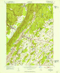 Wurtsboro New York Historical topographic map, 1:24000 scale, 7.5 X 7.5 Minute, Year 1943