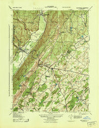 Wurtsboro New York Historical topographic map, 1:31680 scale, 7.5 X 7.5 Minute, Year 1943