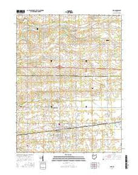 Ada Ohio Current topographic map, 1:24000 scale, 7.5 X 7.5 Minute, Year 2016
