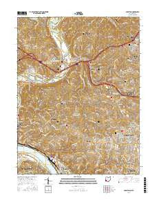 Addyston Ohio Current topographic map, 1:24000 scale, 7.5 X 7.5 Minute, Year 2016