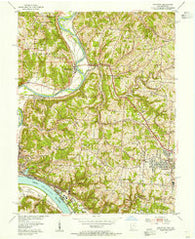 Addyston Ohio Historical topographic map, 1:24000 scale, 7.5 X 7.5 Minute, Year 1954