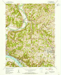 Addyston Ohio Historical topographic map, 1:24000 scale, 7.5 X 7.5 Minute, Year 1954