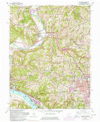 Addyston Ohio Historical topographic map, 1:24000 scale, 7.5 X 7.5 Minute, Year 1960