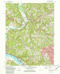 Addyston Ohio Historical topographic map, 1:24000 scale, 7.5 X 7.5 Minute, Year 1982