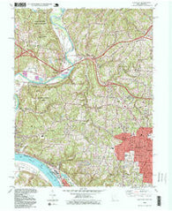 Addyston Ohio Historical topographic map, 1:24000 scale, 7.5 X 7.5 Minute, Year 1996