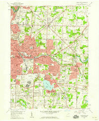 Akron East Ohio Historical topographic map, 1:24000 scale, 7.5 X 7.5 Minute, Year 1958