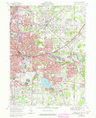 Akron East Ohio Historical topographic map, 1:24000 scale, 7.5 X 7.5 Minute, Year 1967