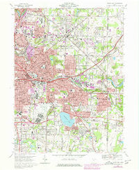 Akron East Ohio Historical topographic map, 1:24000 scale, 7.5 X 7.5 Minute, Year 1967