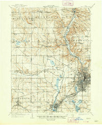 Akron Ohio Historical topographic map, 1:62500 scale, 15 X 15 Minute, Year 1905