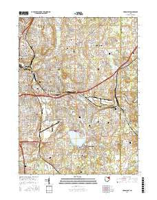 Akron East Ohio Current topographic map, 1:24000 scale, 7.5 X 7.5 Minute, Year 2016