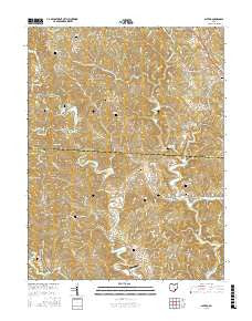 Alfred Ohio Current topographic map, 1:24000 scale, 7.5 X 7.5 Minute, Year 2016