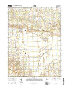 Alger Ohio Current topographic map, 1:24000 scale, 7.5 X 7.5 Minute, Year 2016