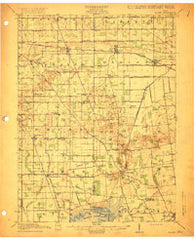 Alger Ohio Historical topographic map, 1:62500 scale, 15 X 15 Minute, Year 1915