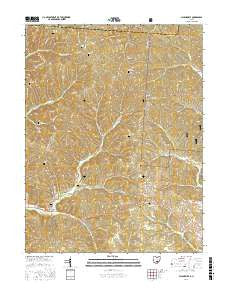 Allensville Ohio Current topographic map, 1:24000 scale, 7.5 X 7.5 Minute, Year 2016