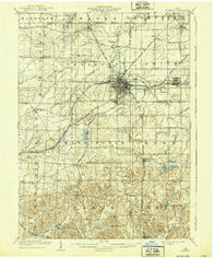 Alliance Ohio Historical topographic map, 1:62500 scale, 15 X 15 Minute, Year 1909