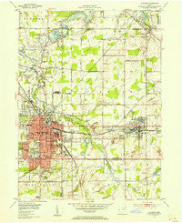 Alliance Ohio Historical topographic map, 1:24000 scale, 7.5 X 7.5 Minute, Year 1952