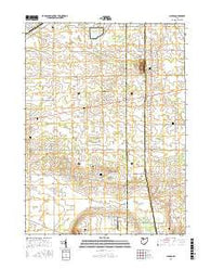 Alvada Ohio Current topographic map, 1:24000 scale, 7.5 X 7.5 Minute, Year 2016