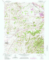 Amanda Ohio Historical topographic map, 1:24000 scale, 7.5 X 7.5 Minute, Year 1958