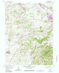 Amanda Ohio Historical topographic map, 1:24000 scale, 7.5 X 7.5 Minute, Year 1958