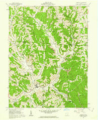 Amesville Ohio Historical topographic map, 1:24000 scale, 7.5 X 7.5 Minute, Year 1960