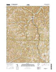 Amsterdam Ohio Current topographic map, 1:24000 scale, 7.5 X 7.5 Minute, Year 2016