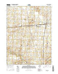 Ansonia Ohio Current topographic map, 1:24000 scale, 7.5 X 7.5 Minute, Year 2016