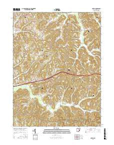 Antrim Ohio Current topographic map, 1:24000 scale, 7.5 X 7.5 Minute, Year 2016